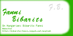 fanni bibarits business card